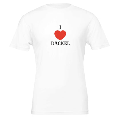 Dackel Unisex T-Shirt "Love" - Motiv schwarz - 2XL