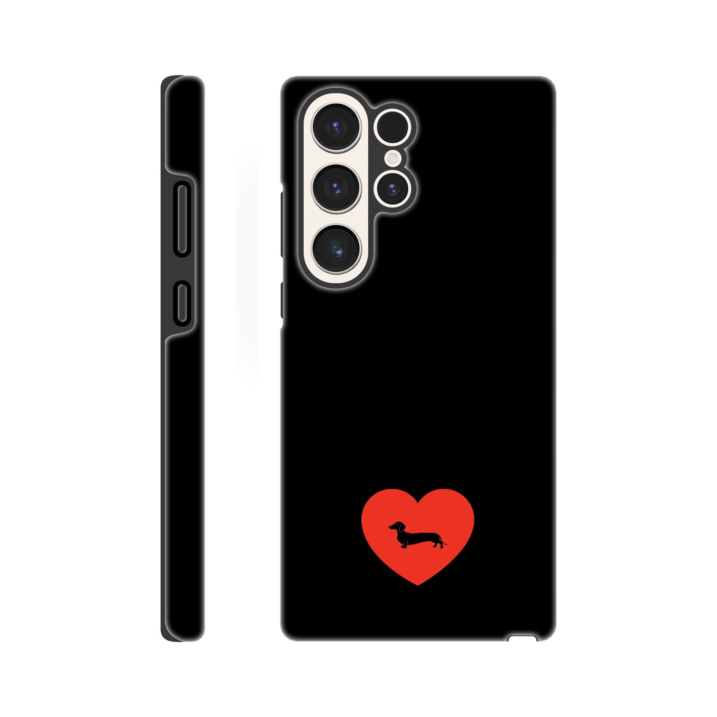 Dackel Samsung Handyhülle "Pablo Love" - Motiv schwarz unten - Galaxy S23 Ultra