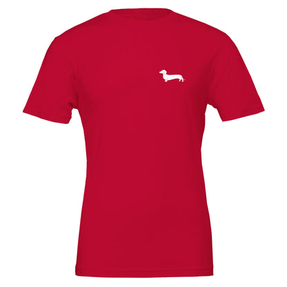 Dackel Unisex T-Shirt "Pablo" - Motiv weiß - M Red