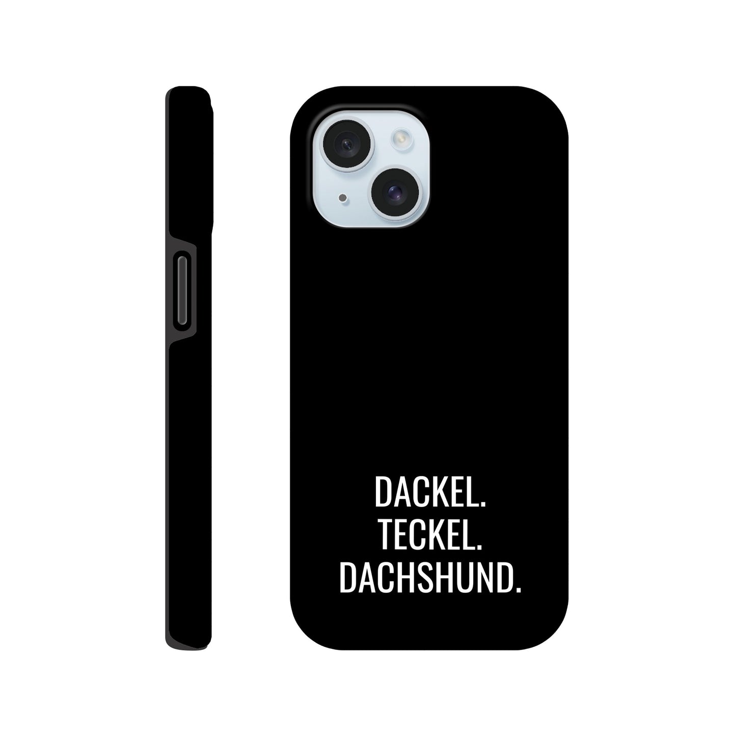 Dackel iPhone Handyhülle "Dackel Teckel Dachshund" - Motiv weiß - iPhone 15