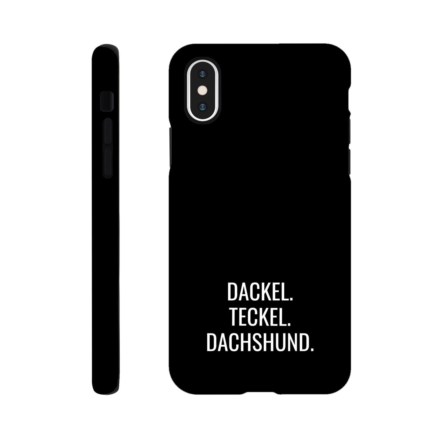 Dackel iPhone Handyhülle "Dackel Teckel Dachshund" - Motiv weiß - iPhone X