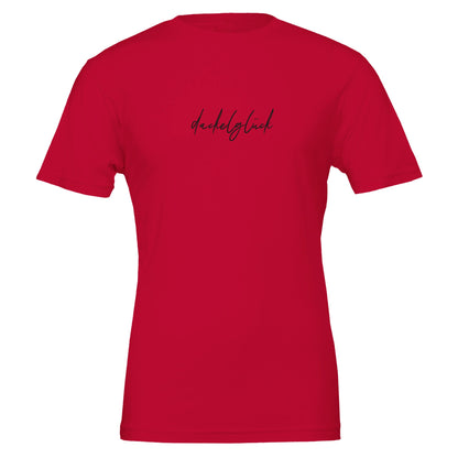 Dackel Unisex T-Shirt "Dackelglück" - Motiv schwarz - M Red