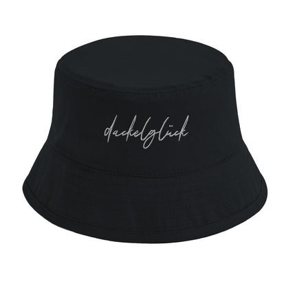 Dackel Bucket-Hat "Dackelglück" - Motiv hell - Black