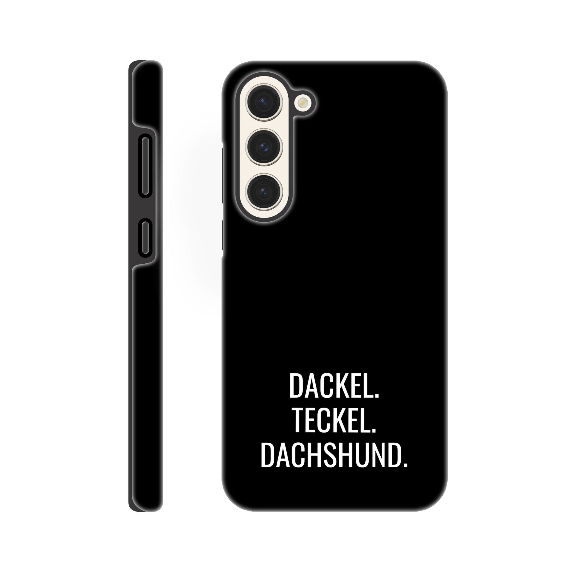 Dackel Samsung Handyhülle "Dackel Teckel Dachshund" - Motiv weiß - Galaxy S23 Plus