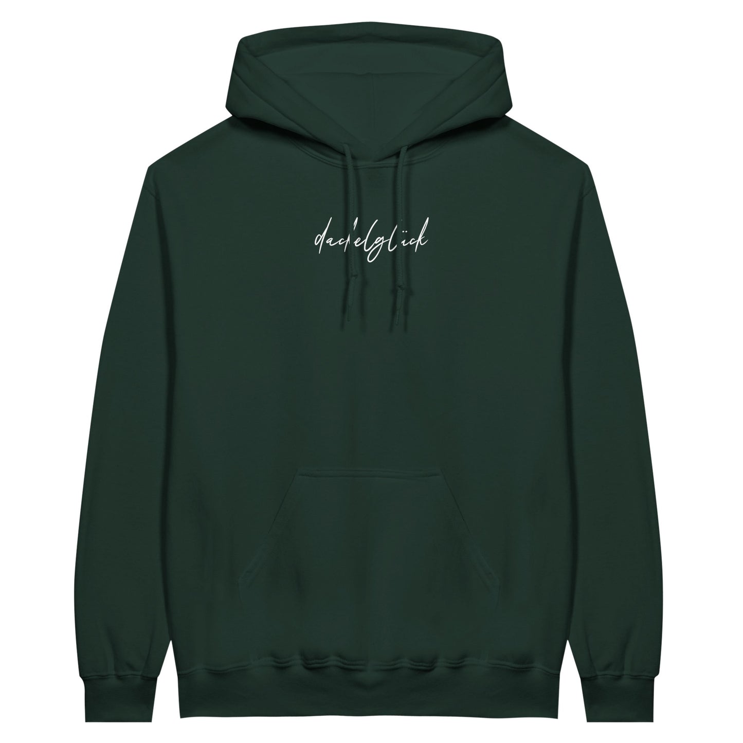 Dackel Hoodie "Dackelglück" Unisex Pullover - Motiv weiß - Forest Green