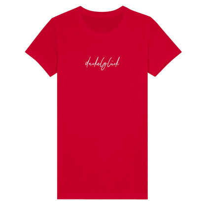 Dackel Damen T-Shirt "Dackelglück" - Motiv weiß - Red