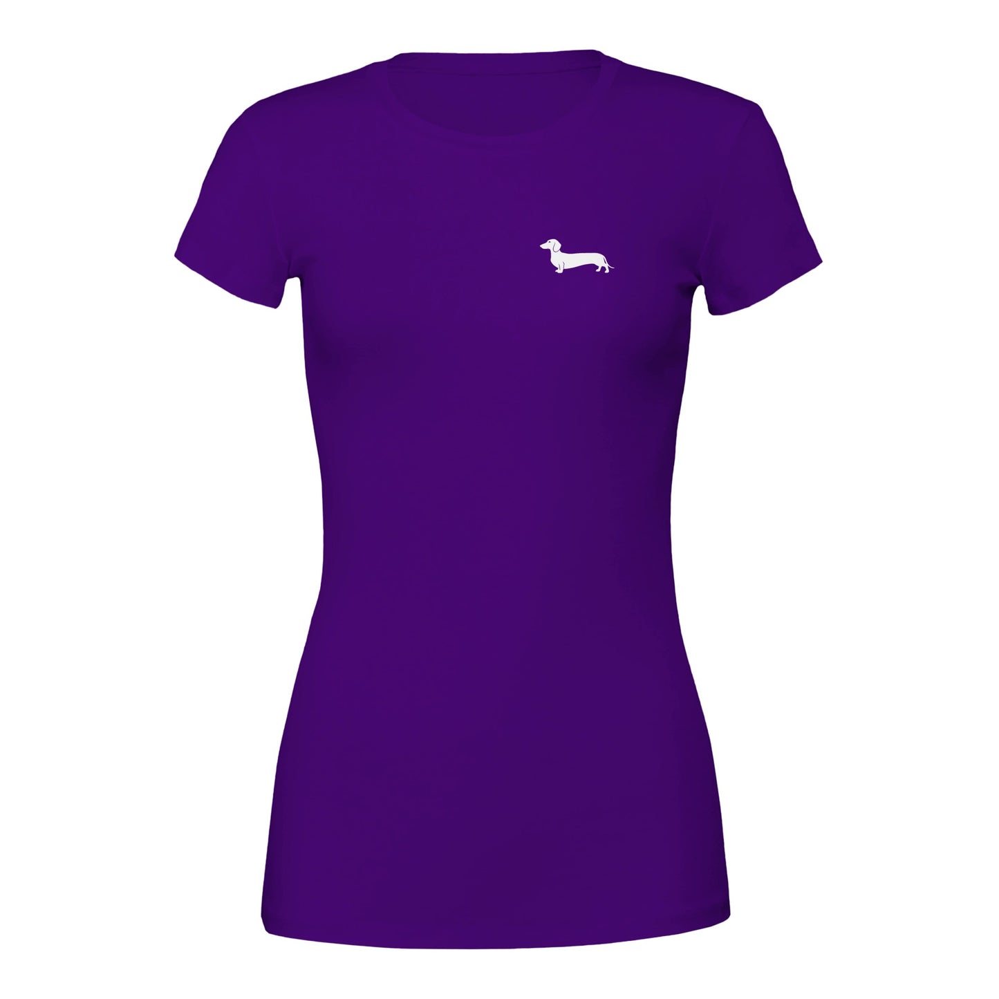 Dackel Damen T-Shirt "Pablo" - Motiv hell - Team Purple