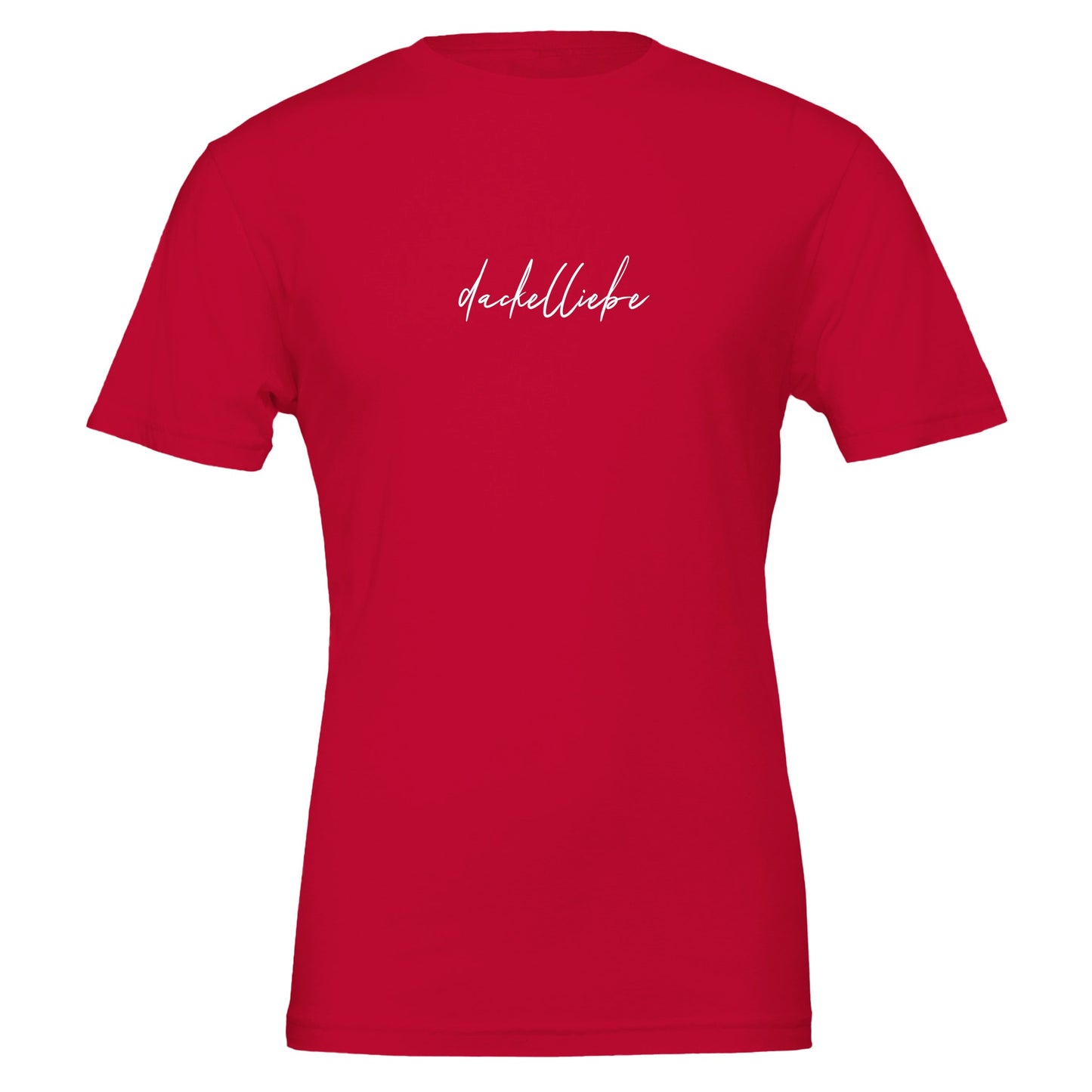 Dackel Unisex T-Shirt "Dackelliebe" - Motiv weiß - Red