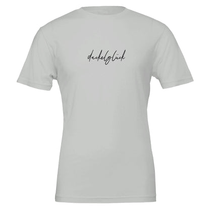 Dackel Unisex T-Shirt "Dackelglück" - Motiv schwarz - XL Silver