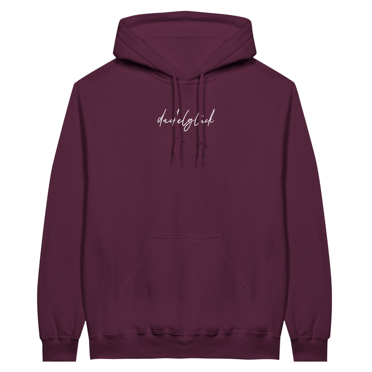 Dackel Hoodie "Dackelglück" Unisex Pullover - Motiv weiß - Maroon