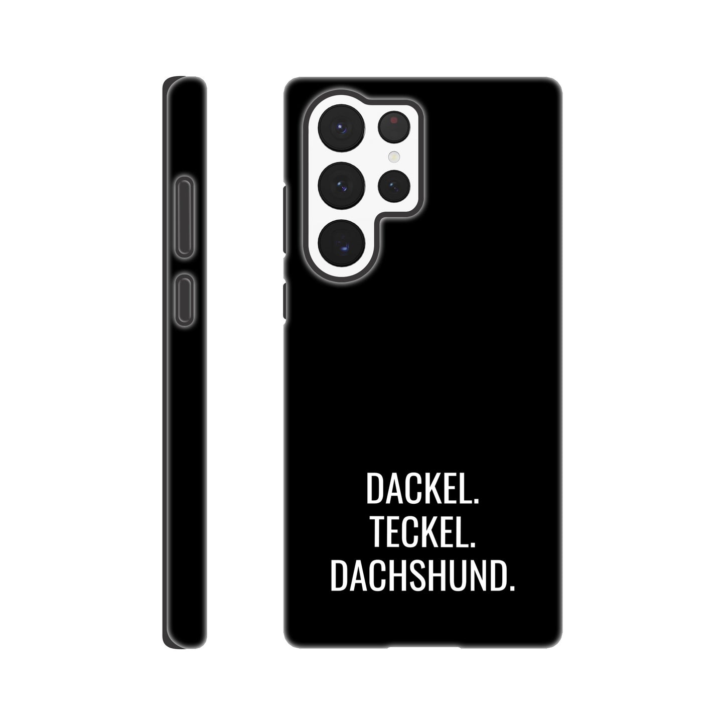 Dackel Samsung Handyhülle "Dackel Teckel Dachshund" - Motiv weiß - Galaxy S22 Ultra