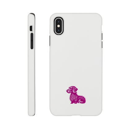 Dackel iPhone Handyhülle "Heidi" - Lila unten - iPhone XS Max