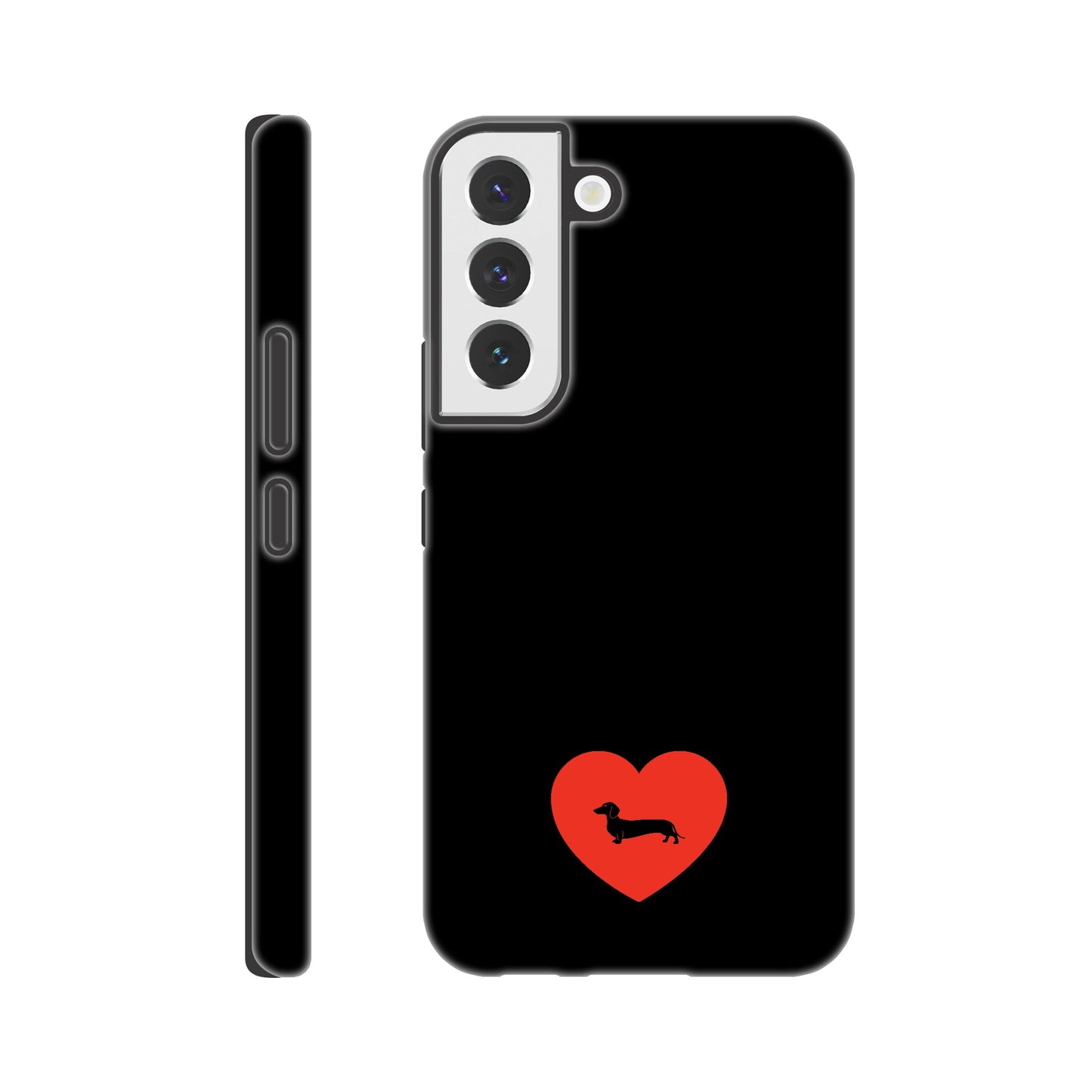 Dackel Samsung Handyhülle "Pablo Love" - Motiv schwarz unten - Galaxy S22