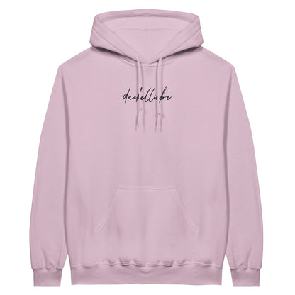 Dackel Hoodie "Dackelliebe" Unisex Pullover - Motiv schwarz - Hell-Pink