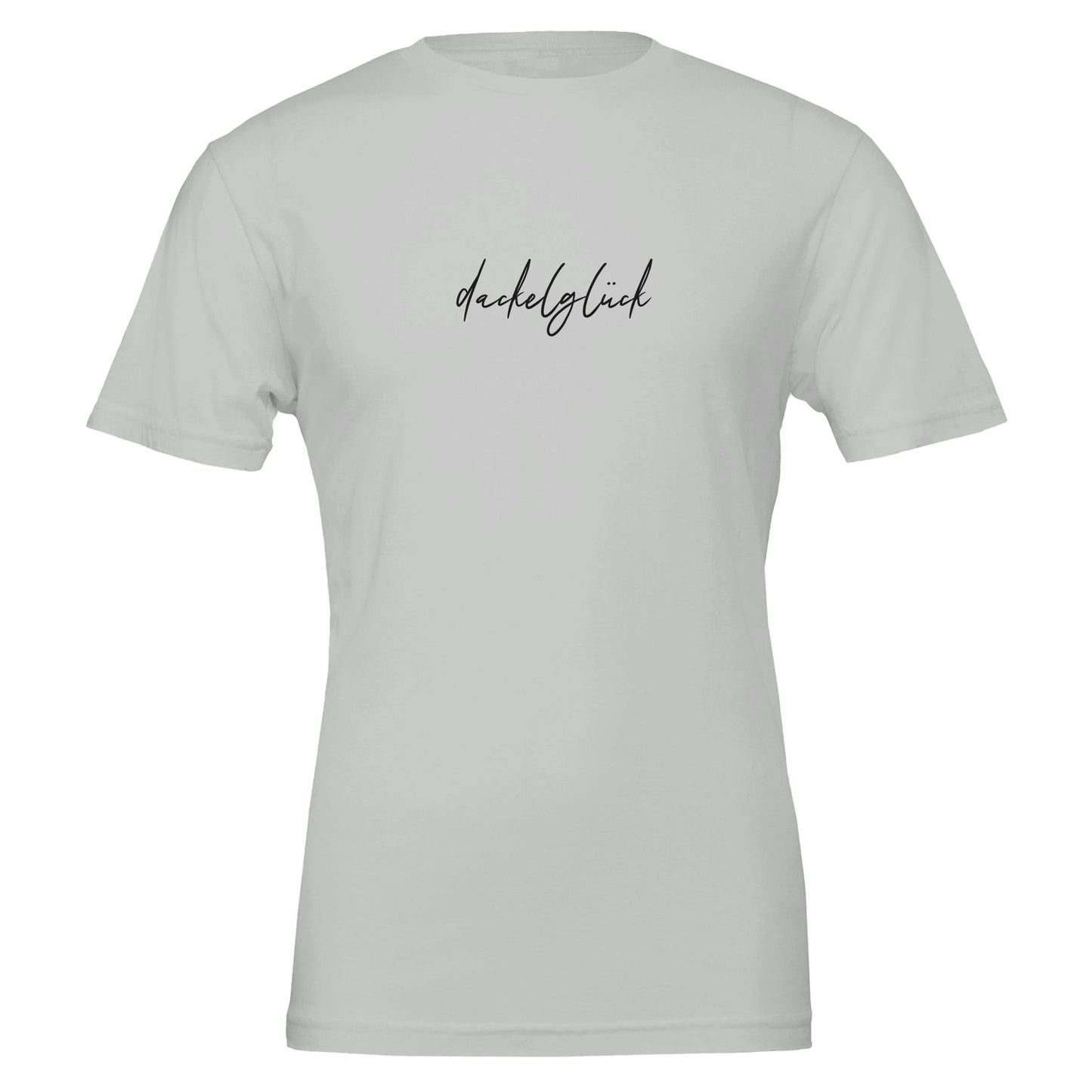 Dackel Unisex T-Shirt "Dackelglück" - Motiv schwarz - Silver