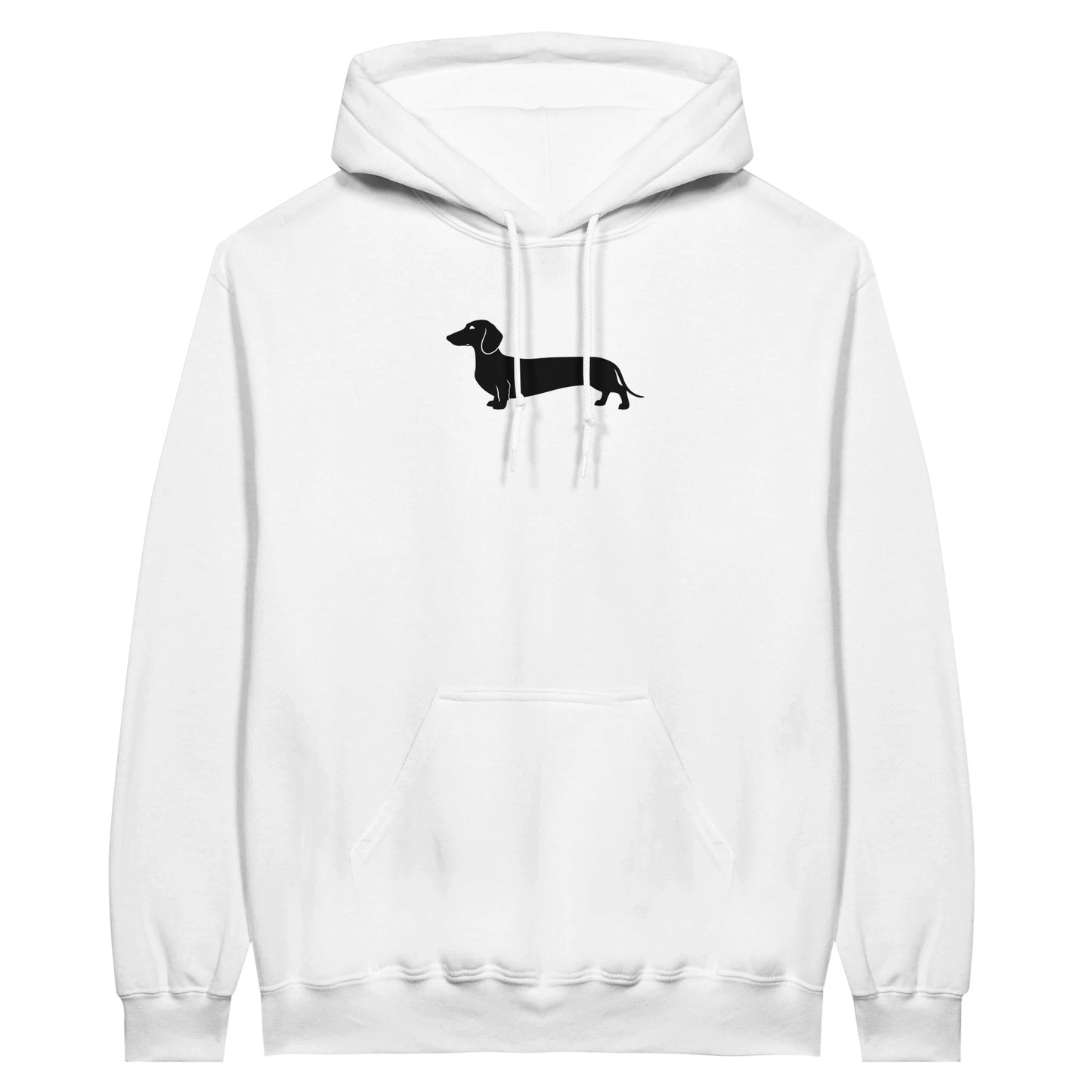 Dackel Hoodie "Pablo" Unisex Pullover - Motiv groß schwarz - Weiß