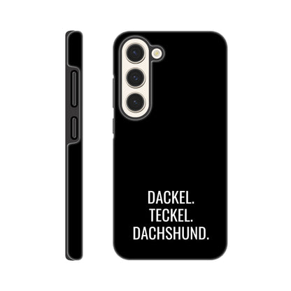 Dackel Samsung Handyhülle "Dackel Teckel Dachshund" - Motiv weiß - Galaxy S23