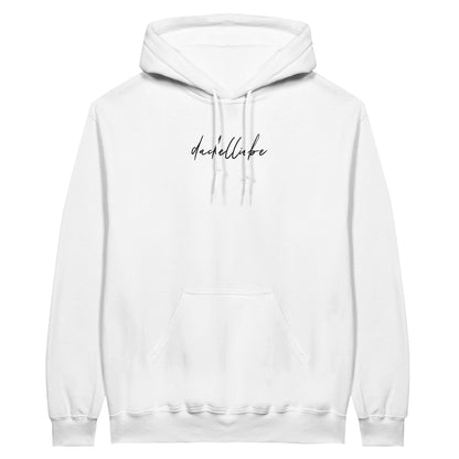 Dackel Hoodie "Dackelliebe" Unisex Pullover - Motiv schwarz - Weiß