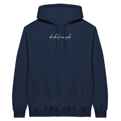 Dackel Hoodie "Dackelmensch" Unisex Pullover - Motiv weiß - Navy