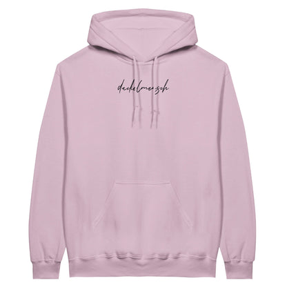 Dackel Hoodie "Dackelmensch" Unisex Pullover - Motiv schwarz - Light Pink