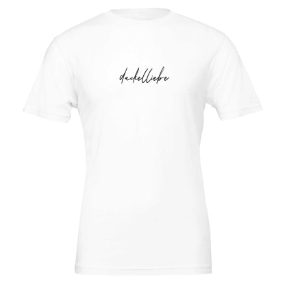 Dackel Unisex T-Shirt "Dackelliebe" - Motiv schwarz - White