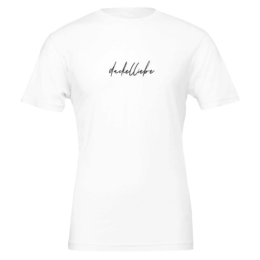 Dackel Unisex T-Shirt "Dackelliebe" - Motiv schwarz - White