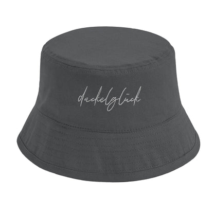 Dackel Bucket-Hat "Dackelglück" - Motiv hell - Graphite Grey