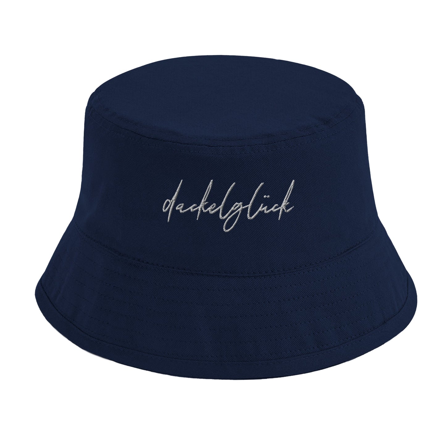 Dackel Bucket-Hat "Dackelglück" - Motiv hell - Navy