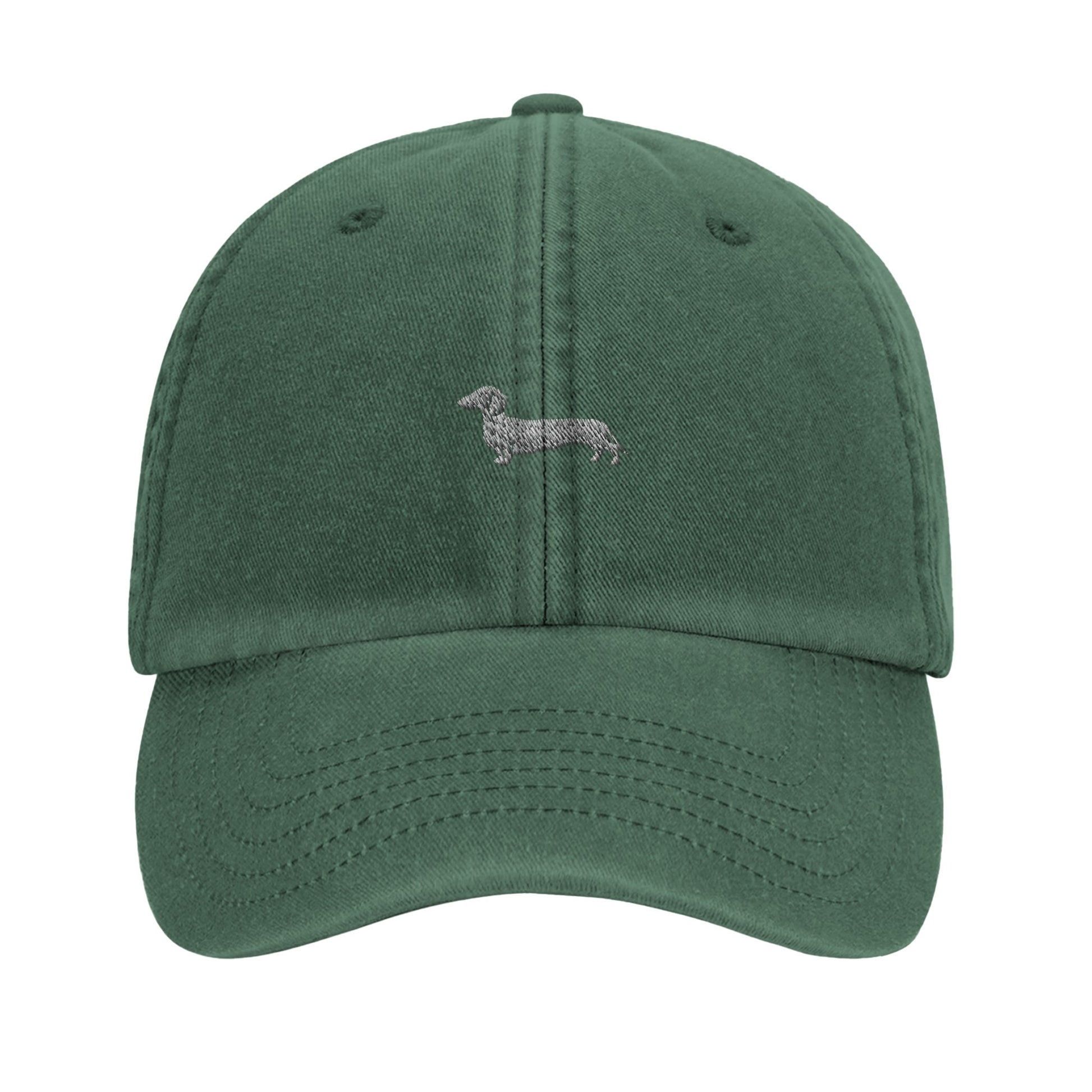 Dackel Vintage Cap "Pablo" - Motiv hell - Vintage Bottle Green