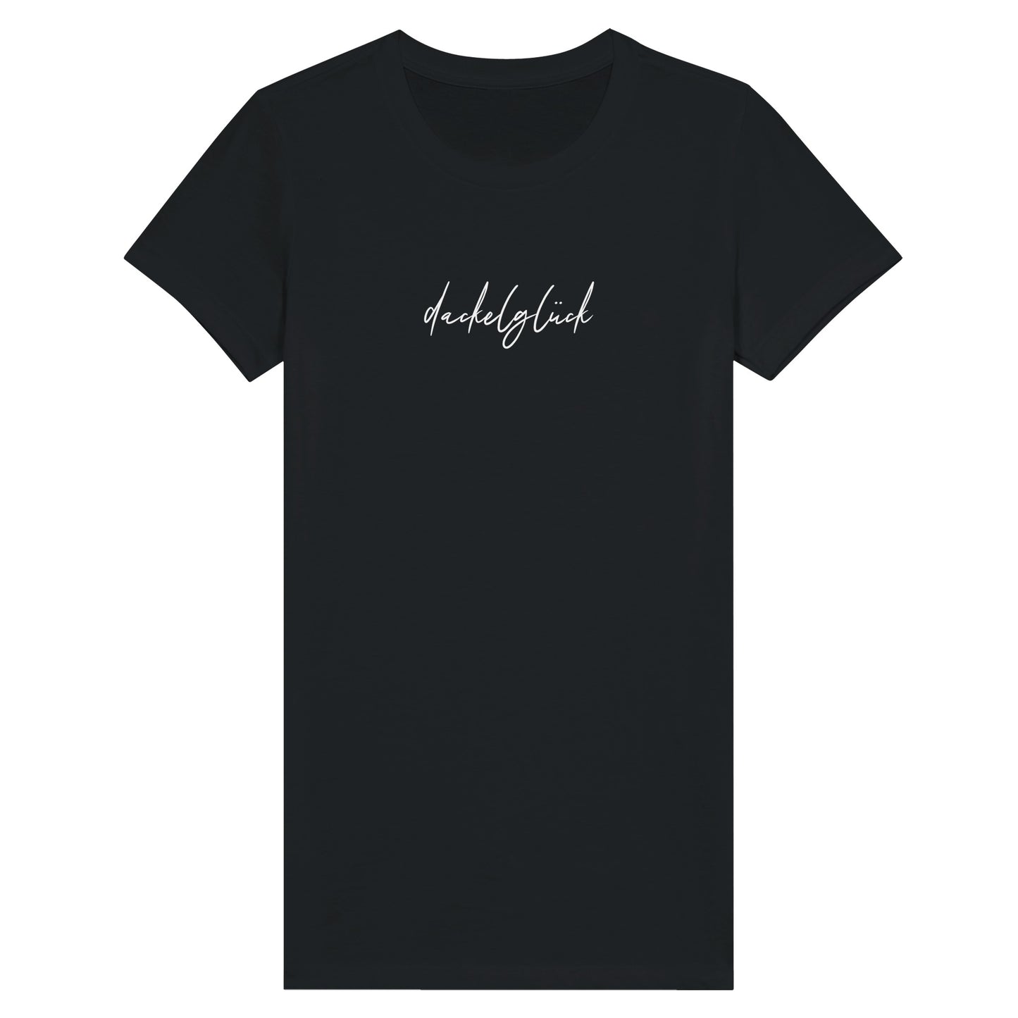 Dackel Damen T-Shirt "Dackelglück" - Motiv weiß - Black