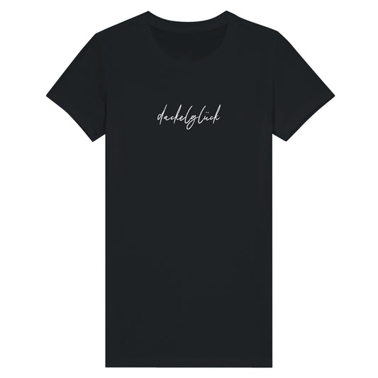 Dackel Damen T-Shirt "Dackelglück" - Motiv weiß - Black