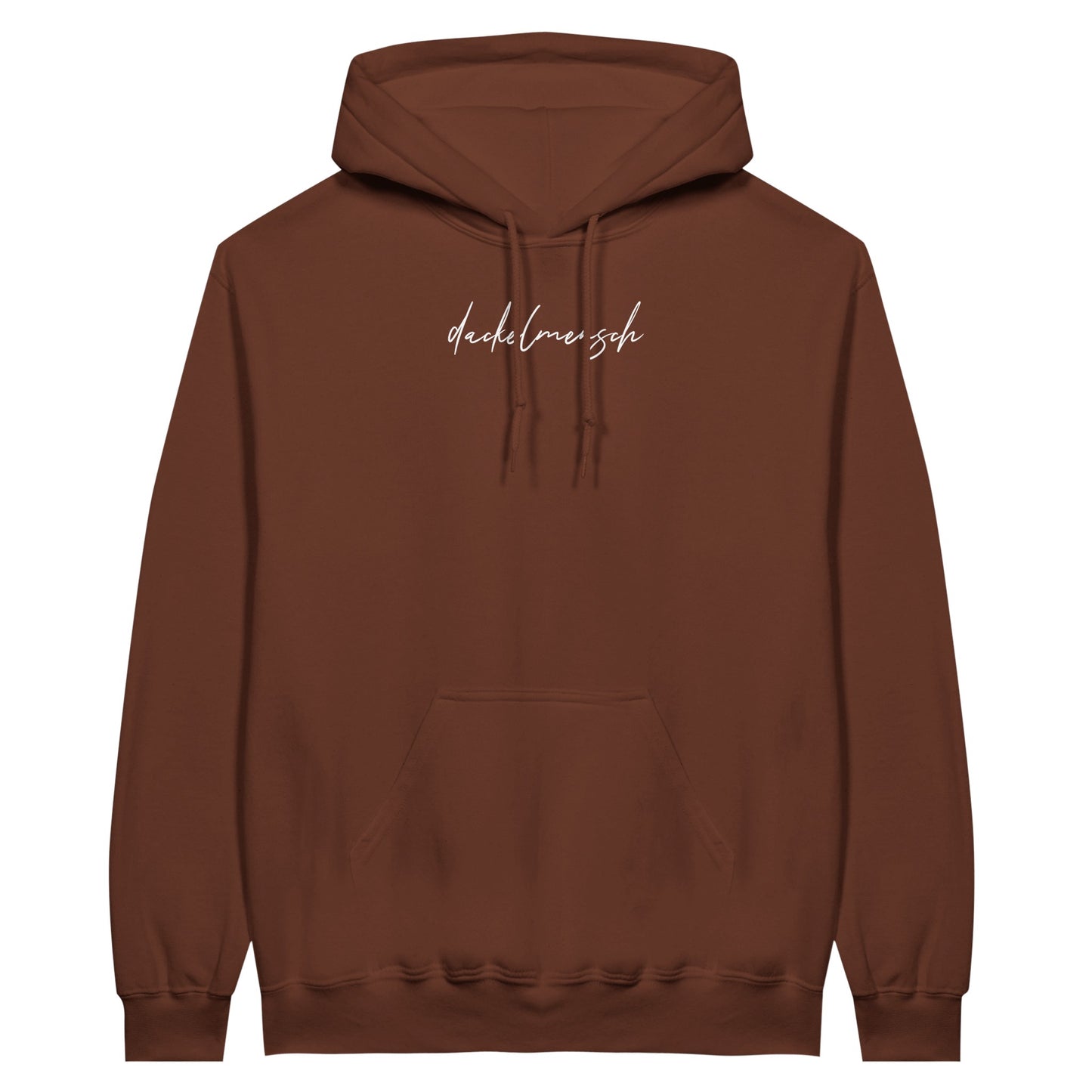 Dackel Hoodie "Dackelmensch" Unisex Pullover - Motiv weiß - cocoa