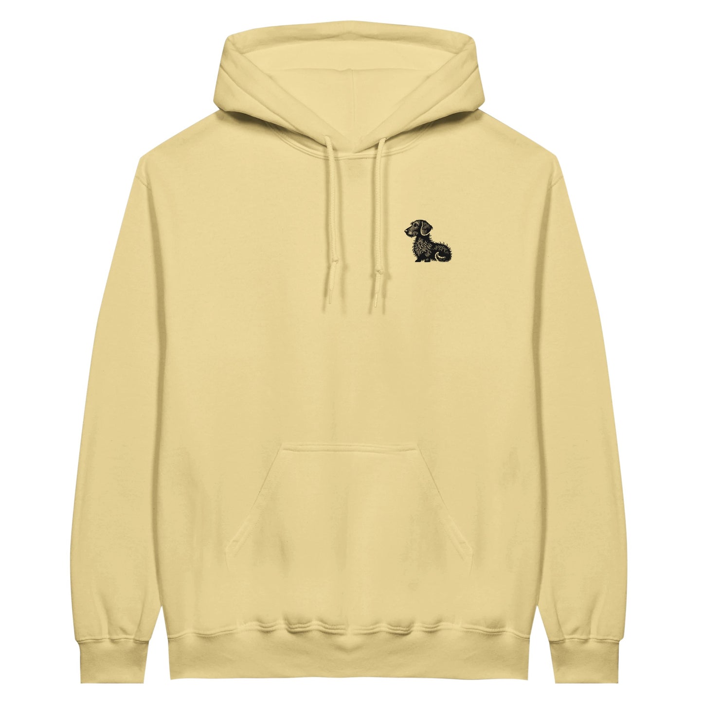 Dackel Hoodie "Heidi" Unisex Pullover - Motiv schwarz - yellow haze