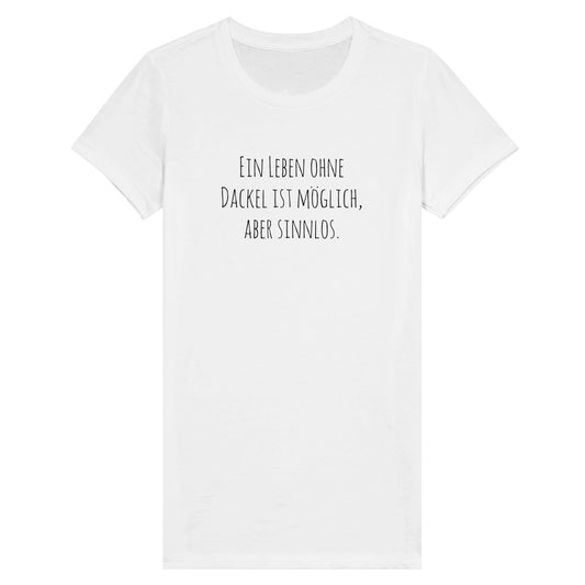 Dackel Damen T-Shirt "Sinnlos" - Motiv schwarz - 2XL