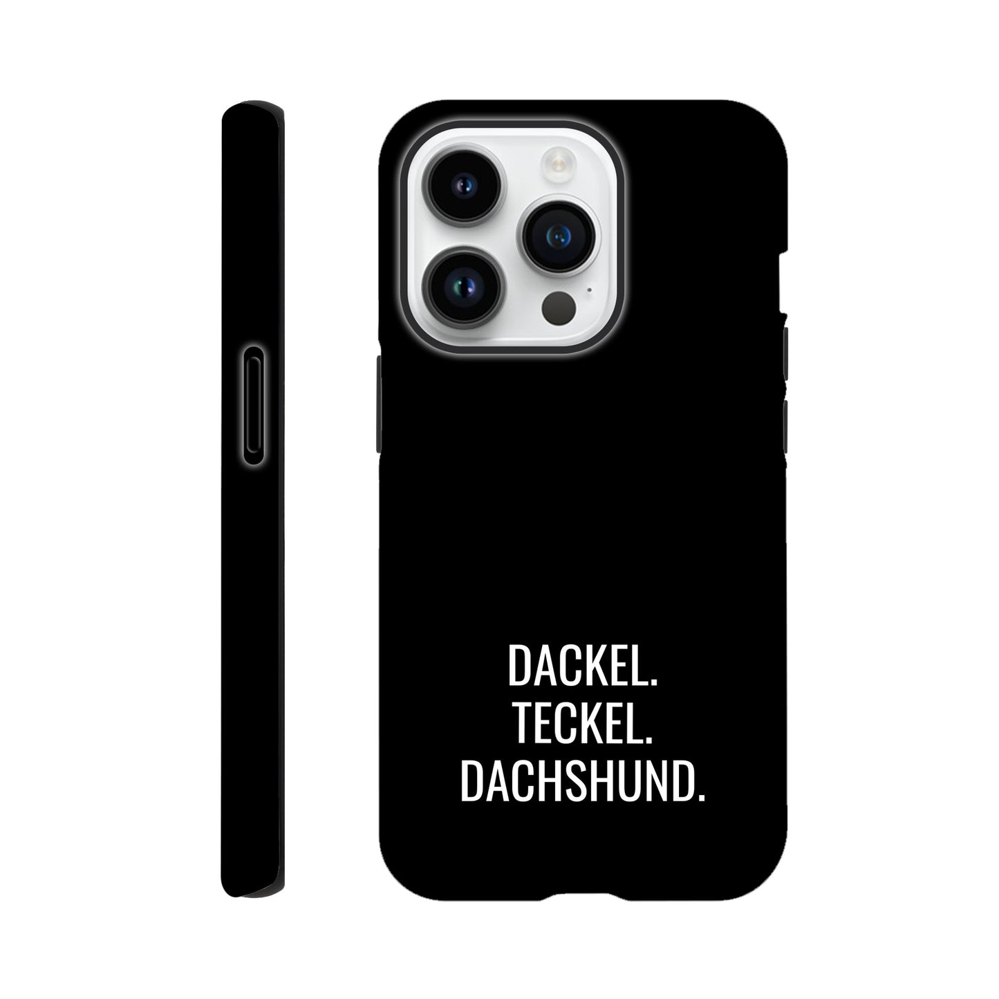 Dackel iPhone Handyhülle "Dackel Teckel Dachshund" - Motiv weiß - iPhone 14 Pro