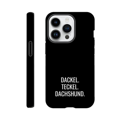 Dackel iPhone Handyhülle "Dackel Teckel Dachshund" - Motiv weiß - iPhone 14 Pro