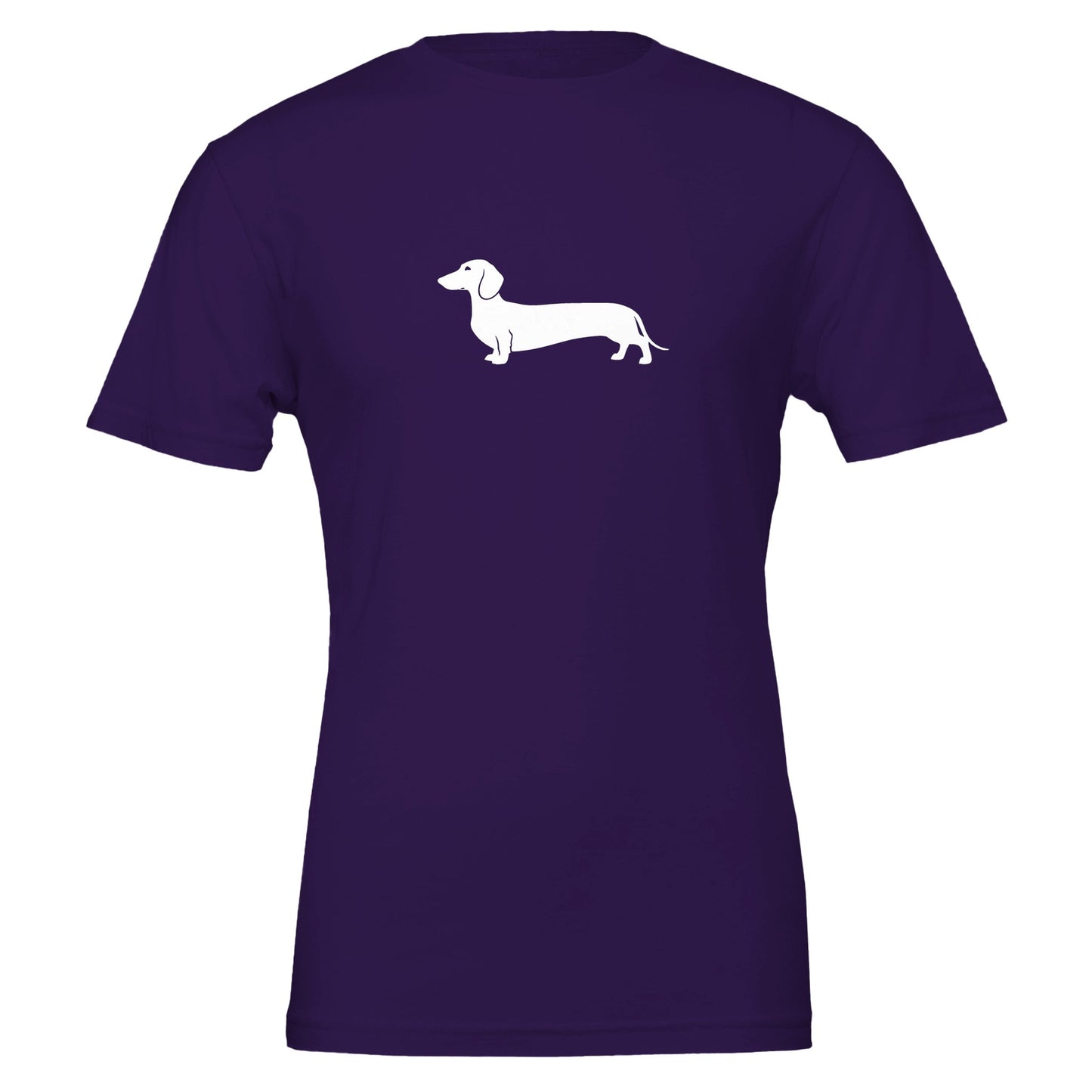 Dackel Unisex T-Shirt "Pablo" - Motiv groß weiß - Team Purple