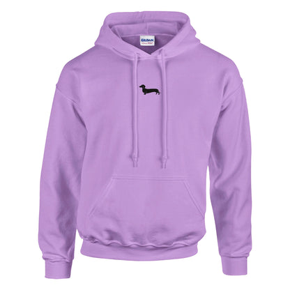 Dackel Hoodie "Pablo" Unisex Pullover - Motiv schwarz - Orchidee