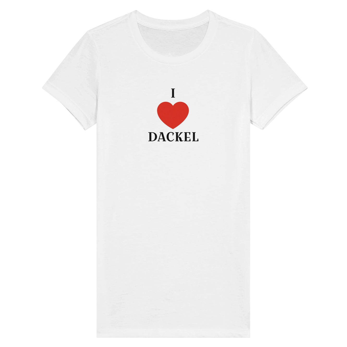 Dackel Damen T-Shirt "Love" - Motiv schwarz - 2XL