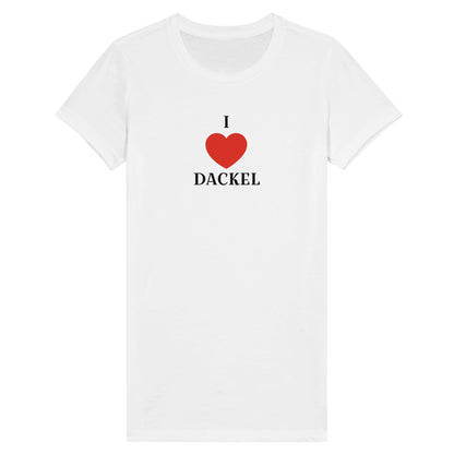 Dackel Damen T-Shirt "Love" - Motiv schwarz - 2XL