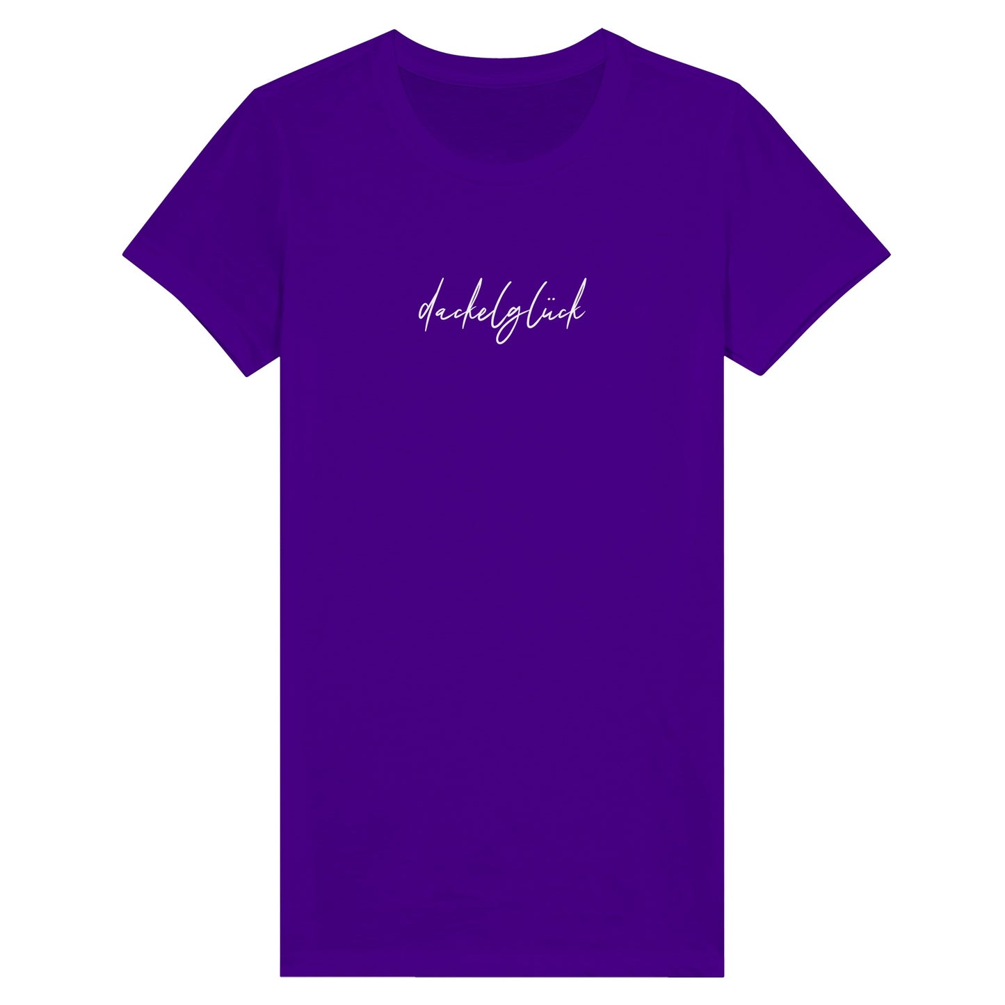 Dackel Damen T-Shirt "Dackelglück" - Motiv weiß - Team Purple