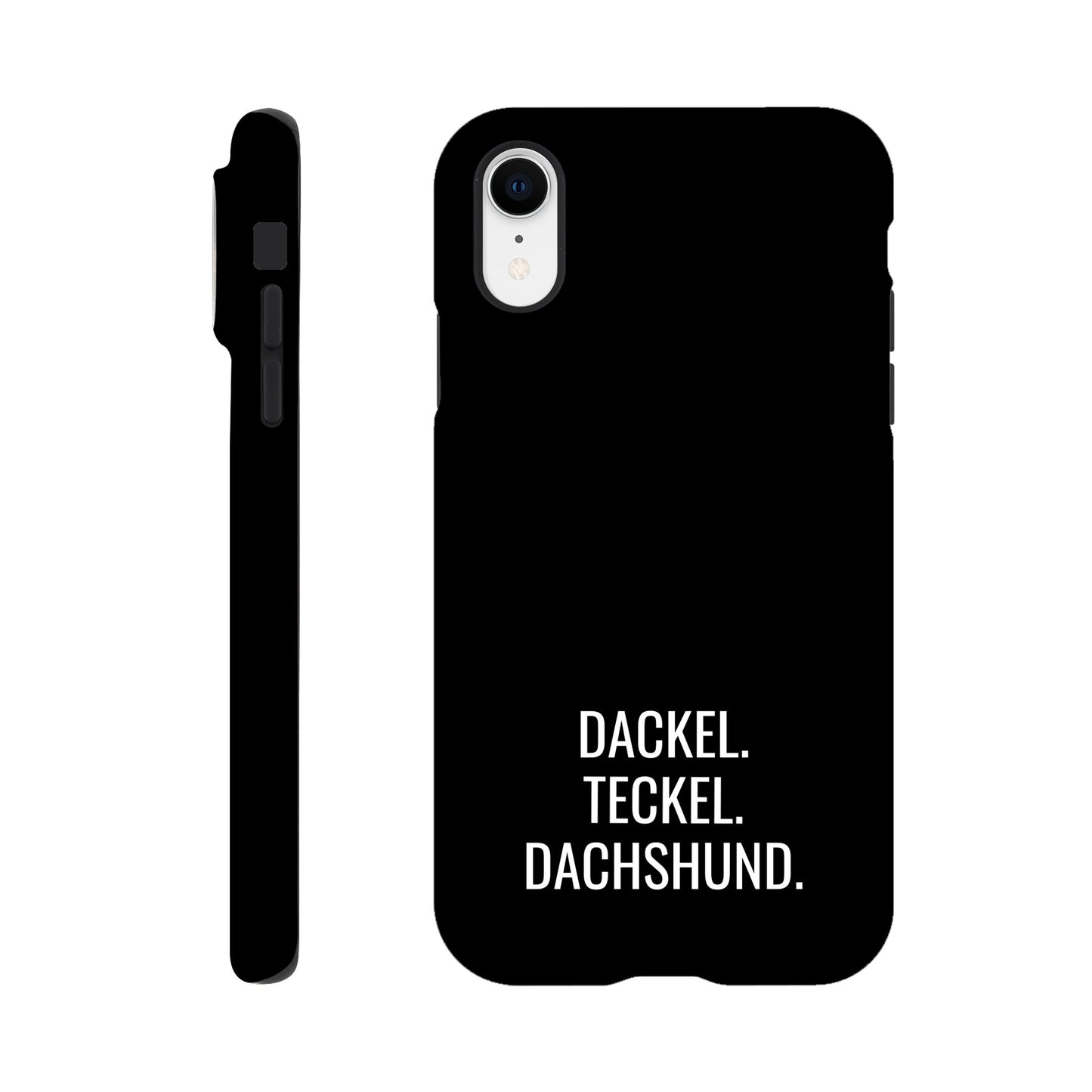 Dackel iPhone Handyhülle "Dackel Teckel Dachshund" - Motiv weiß - iPhone XR