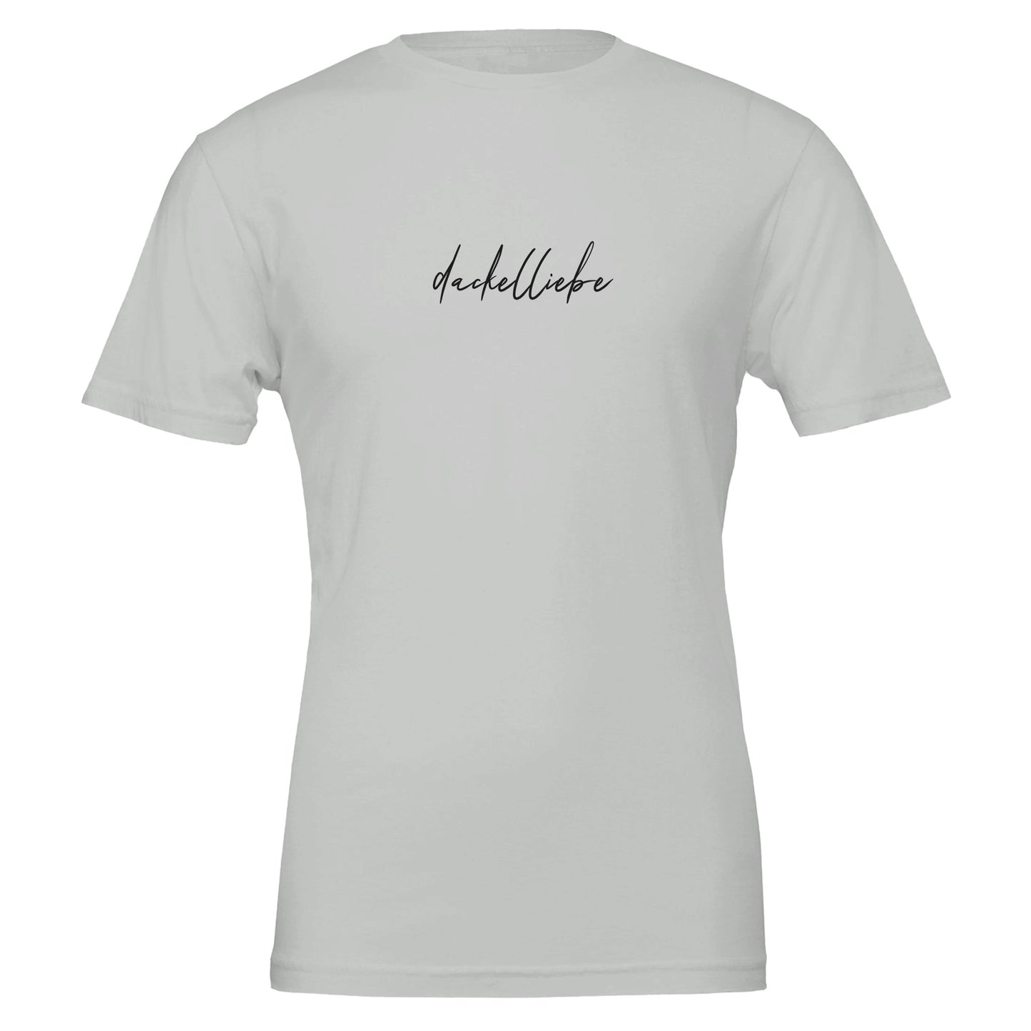 Dackel Unisex T-Shirt "Dackelliebe" - Motiv schwarz - S Silver