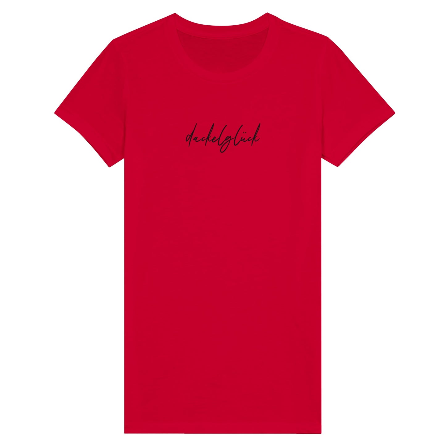 Dackel Damen T-Shirt "Dackelglück" - Motiv schwarz - Red