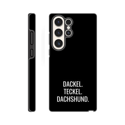 Dackel Samsung Handyhülle "Dackel Teckel Dachshund" - Motiv weiß - Galaxy S23 Ultra