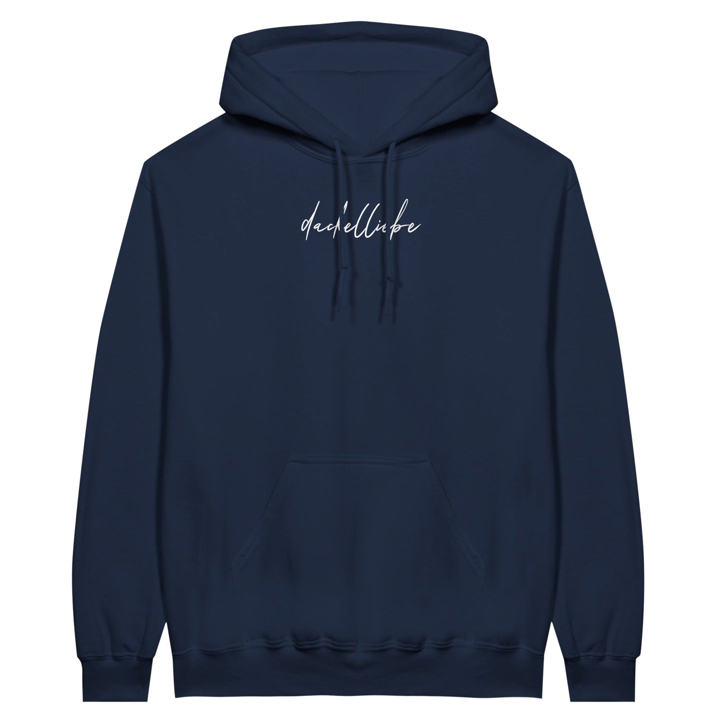 Dackel Hoodie "Dackelliebe" Unisex Pullover - Motiv weiß - Marine