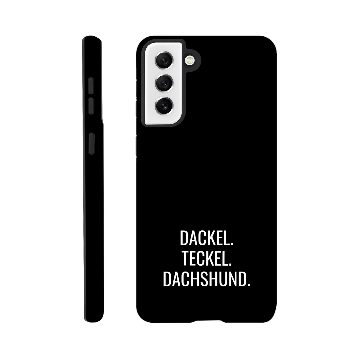 Dackel Samsung Handyhülle "Dackel Teckel Dachshund" - Motiv weiß - Galaxy S21 Plus