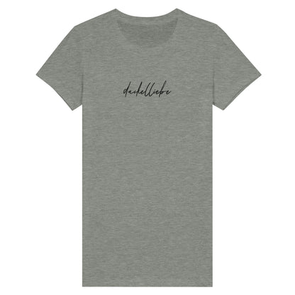 Dackel Damen T-Shirt "Dackelliebe" - Motiv schwarz - Athletic Heather