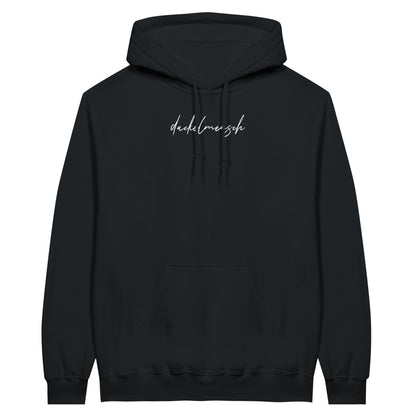 Dackel Hoodie "Dackelmensch" Unisex Pullover - Motiv weiß - Black