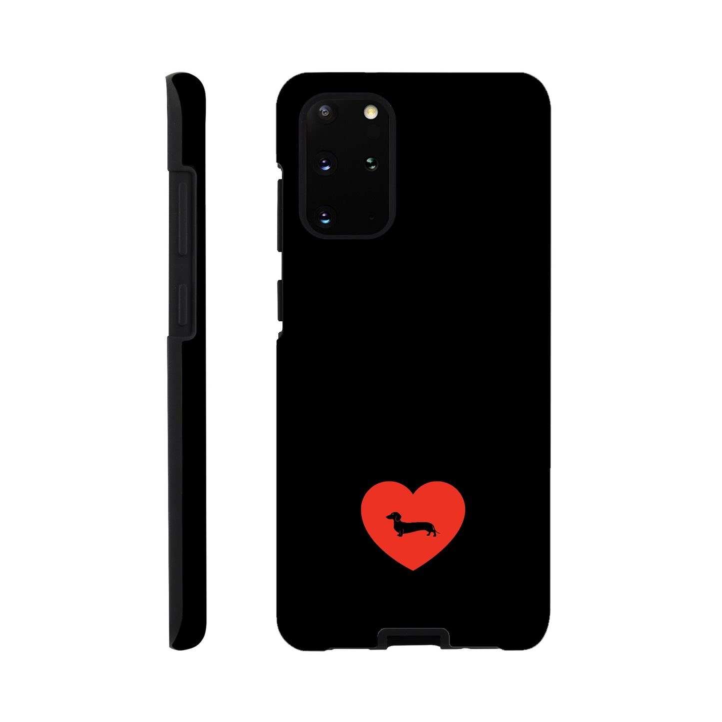 Dackel Samsung Handyhülle "Pablo Love" - Motiv schwarz unten - Galaxy S20 Plus